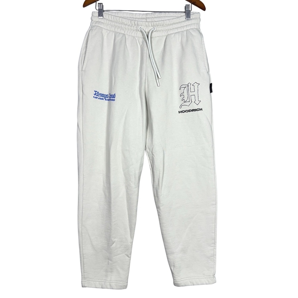 Hoodrich Sweatpants Mens Size Medium Graphic White Streetwear Hip Hop